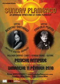 spectacle Sunday Flamenco. Le dimanche 11 février 2018 à Paris19. Paris.  17H00